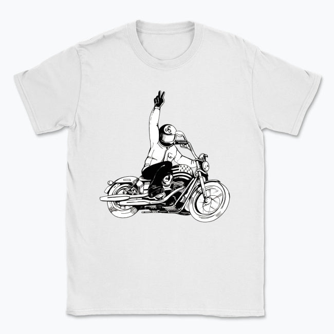T-shirt Motard Breton Noir & Blanc