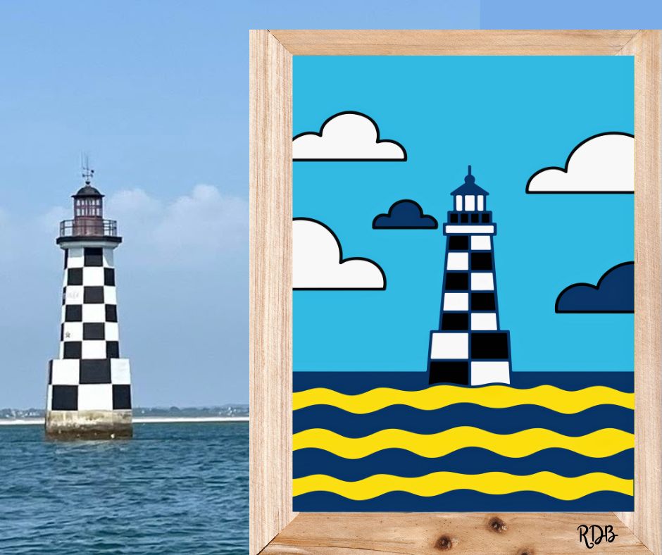 Affiche Phare de la Perdrix 40x30 cm