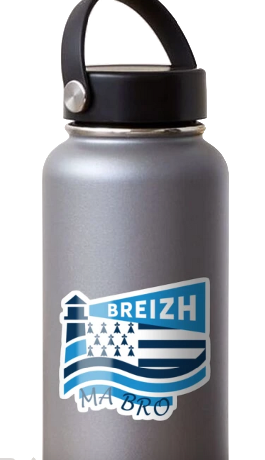 Autocollant Phare Drapeau Breizh Ma Bro