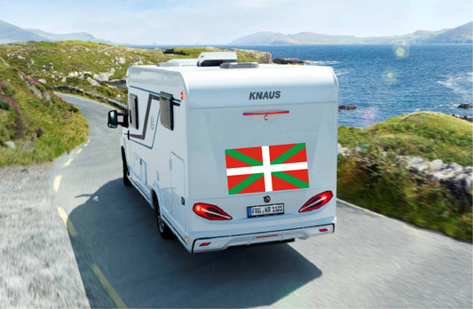 Grand Autocollant Drapeau Basque Ikurriña