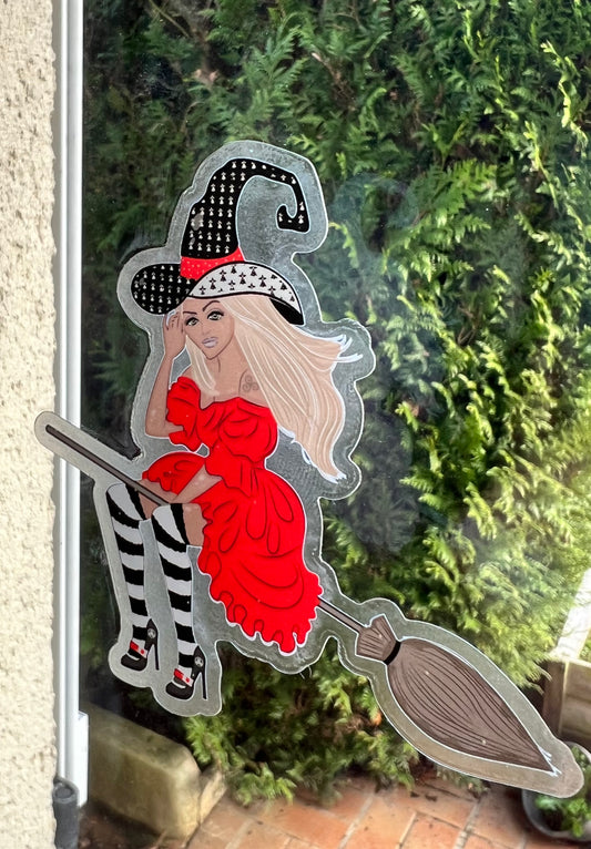 Autocollant Transparent Sorcière Bretonne - Autocollant BZH
