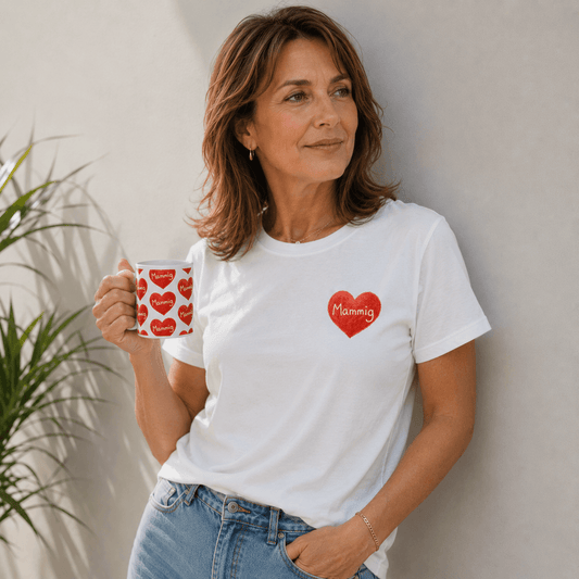 Mug Mammig Coeur Rouge– Tasse en Céramique