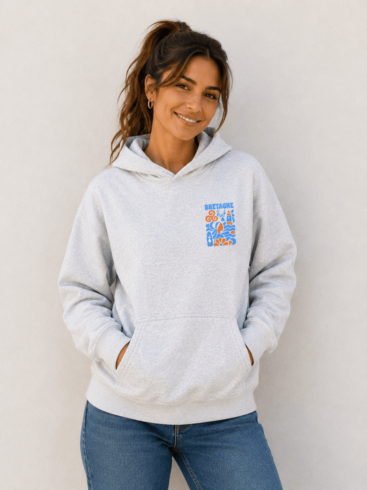 Sweat à capuche unisexe Éclats de Bretagne