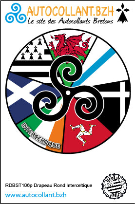 Interceltic Flag Round Sticker