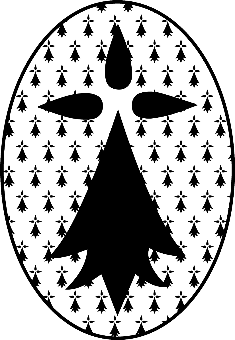 Autocollant Hermines Bretonnes Ovales - Autocollant BZH