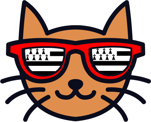 Chat Lunettes Sticker Cat Glasses Breton Flag – Rêves De Bretagne