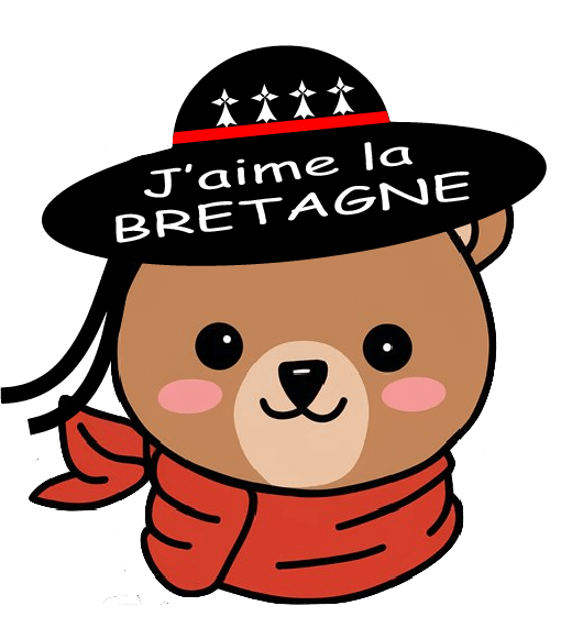 Autocollant "Ourson J'aime la Bretagne"