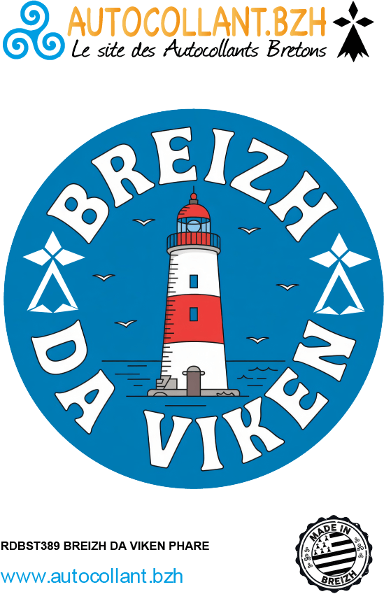 Autocollant Breizh Da Viken Phare