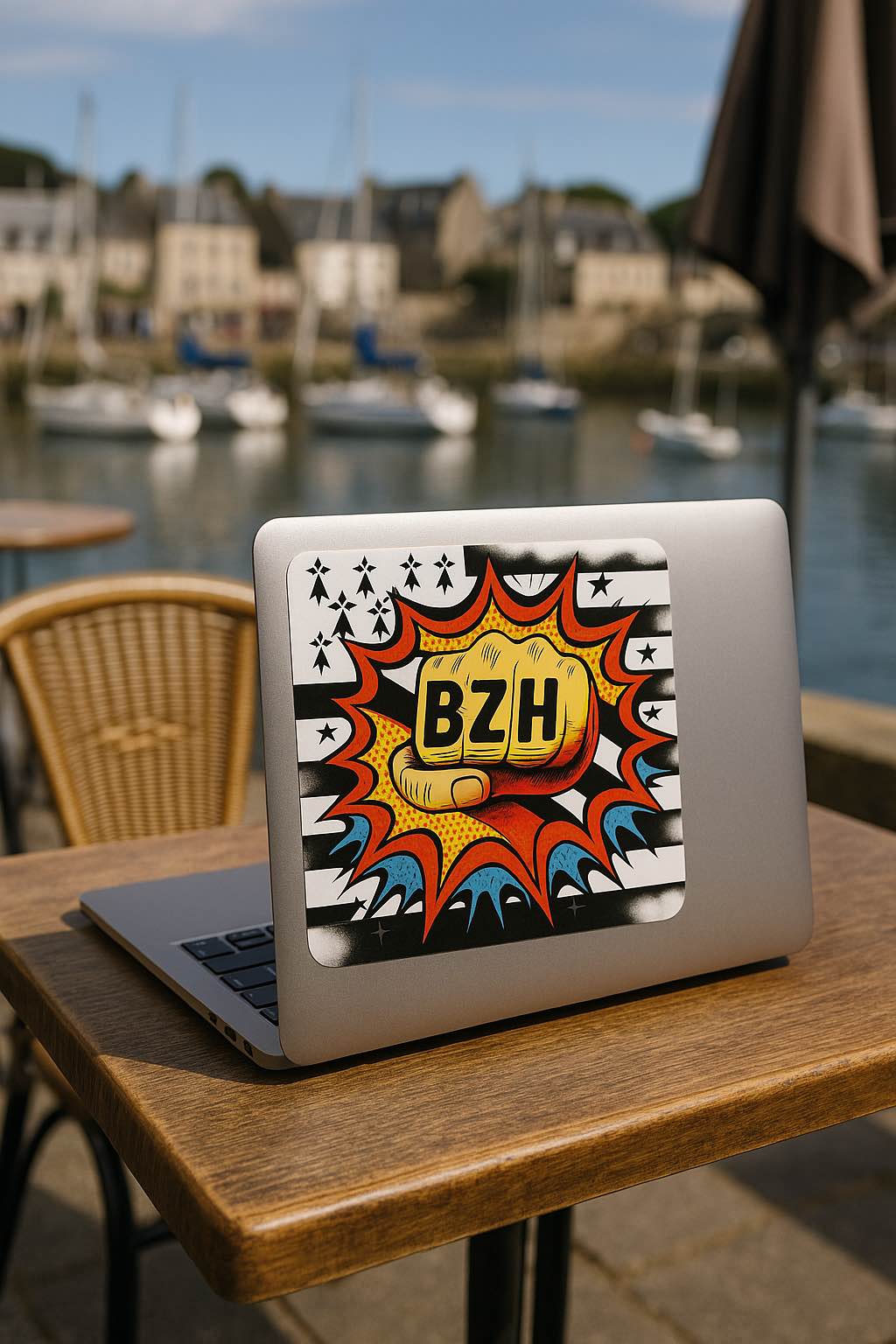 Autocollant Poing BZH – Sticker breton vinyle | Fabriqué en Bretagne