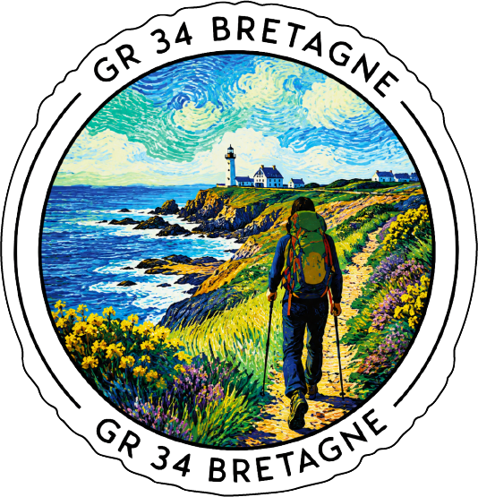 Autocollant GR 34 Bretagne – Sentier Côtier