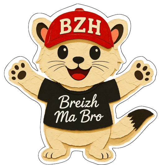 Autocollant Bébé Hermine Breizh Ma Bro