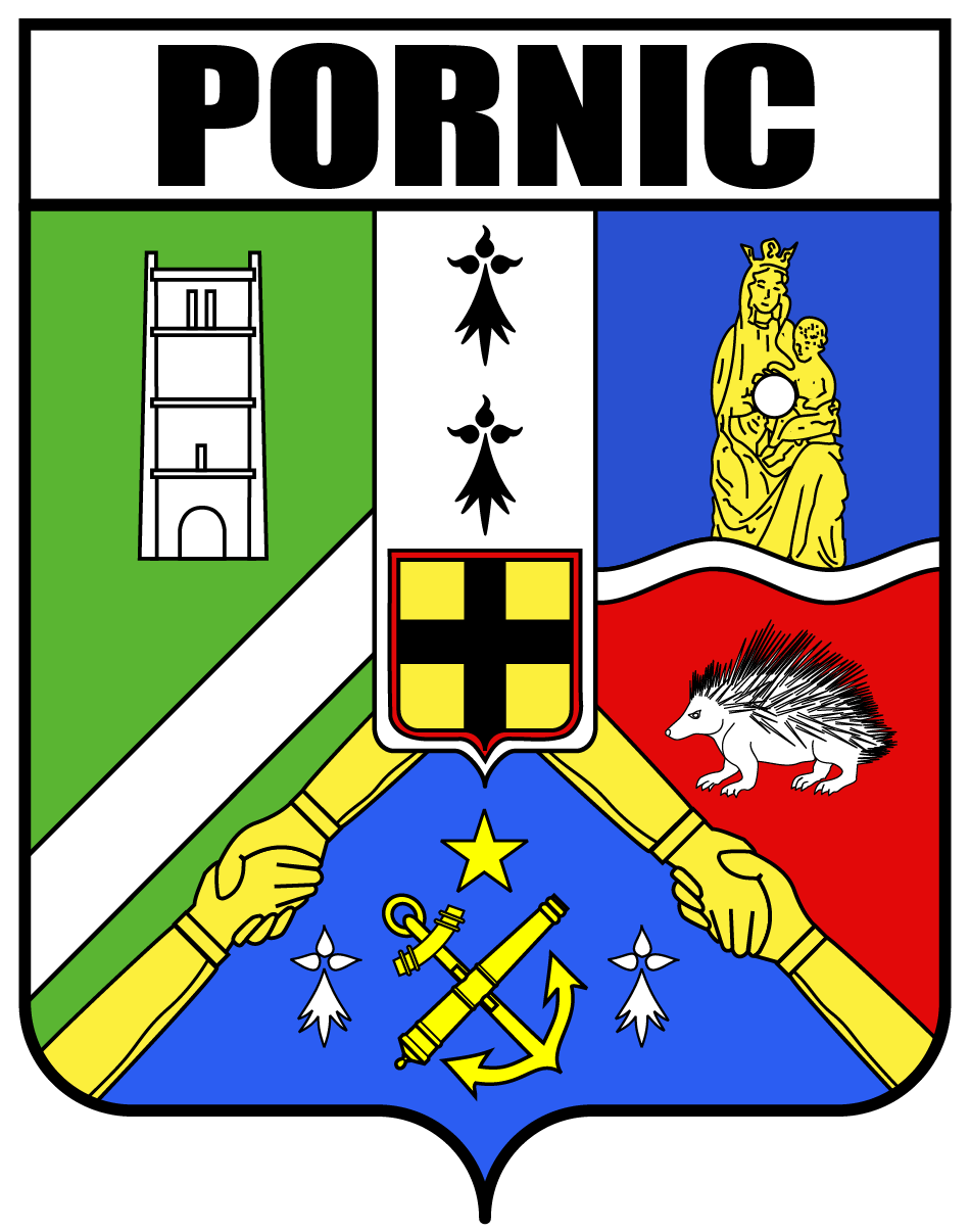 Autocollant Blason de Pornic – 12 × 8 cm