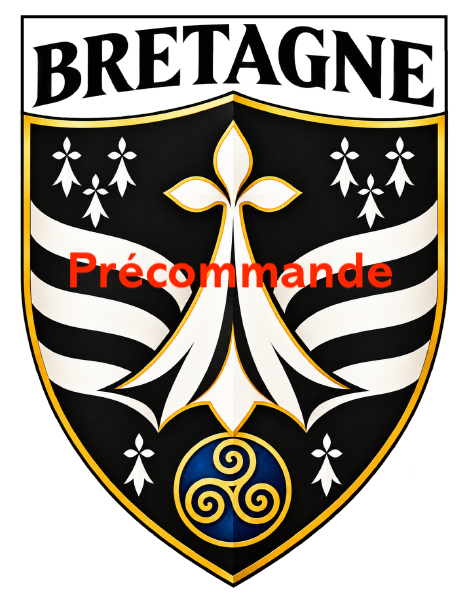 Autocollant Blason Bretagne Héritage – 8 × 10 cm