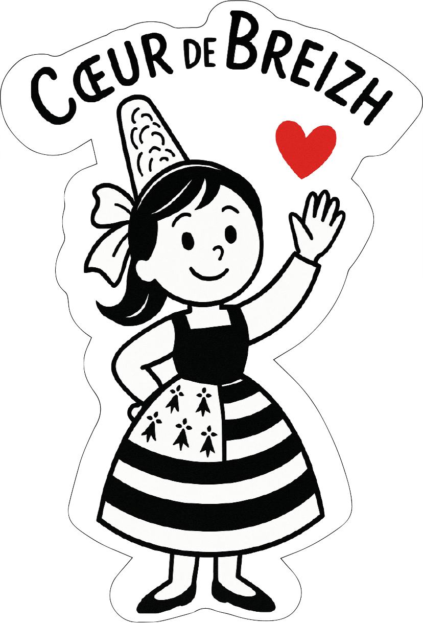 Autocollant Breton coeur de Breizh
