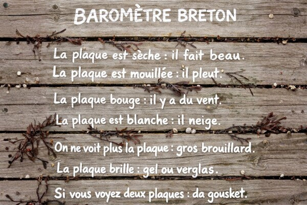 Baromètre Breton Plaque Bois 30x20 cm