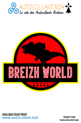 Autocollant Breizh World - Autocollant BZH