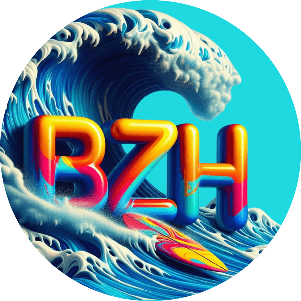 Autocollant BZH Vague Surf - Autocollant BZH