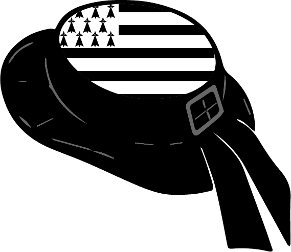 Autocollant Chapeau et Drapeau Breton - Autocollant BZH