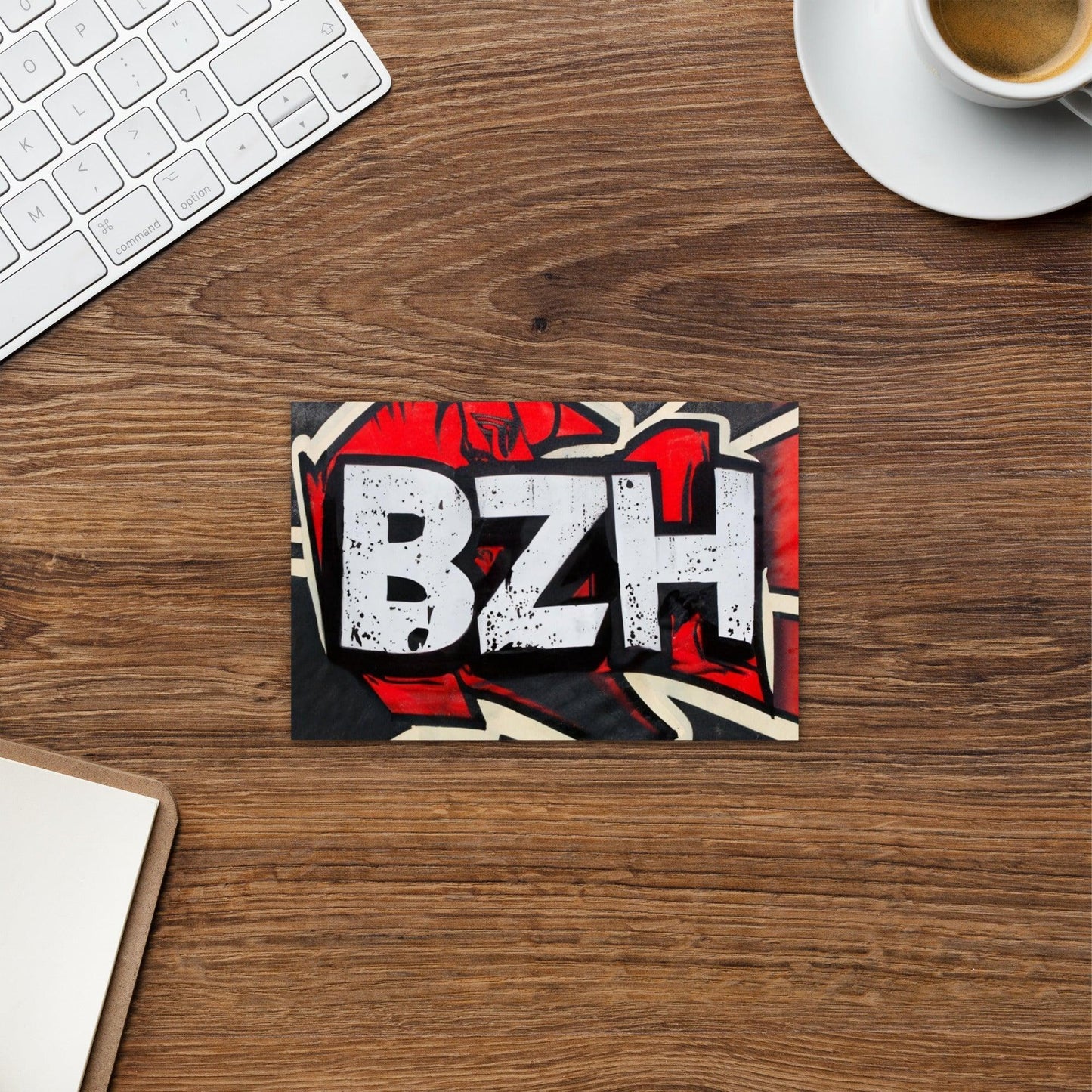 Carte postale BZH Street Art - Autocollant BZH