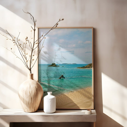 Affiche Saint-Malo – Plage du Bon Secours | Poster Bretagne