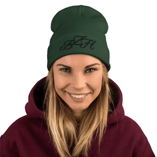 Bonnet brodé BZH Coeur - Le bonnet breton parfait - Autocollant BZH