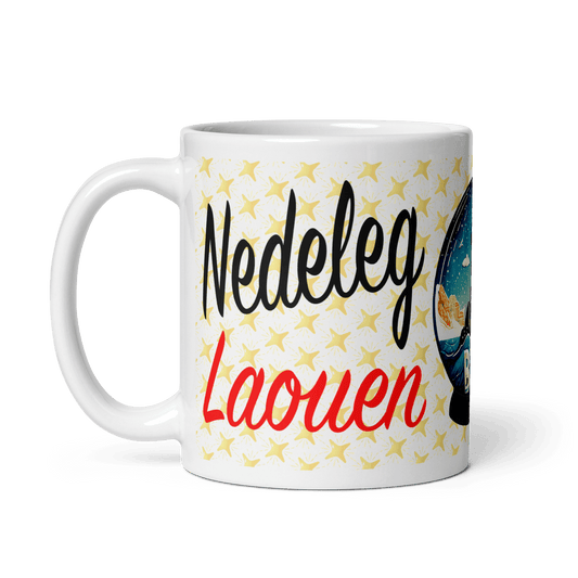 Mug Blanc Nedeleg Laouen Joyeux Noël - Autocollant BZH