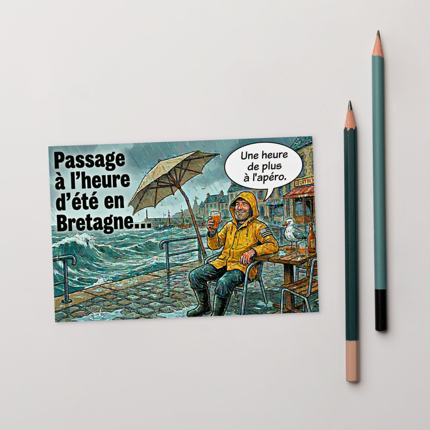Carte postale L'heure d'été en Bretagne