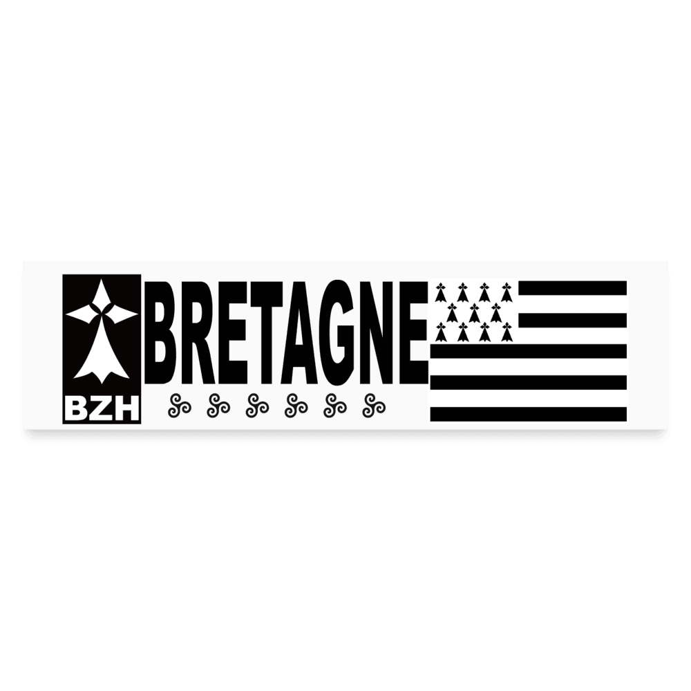 Sticker pare-chocs Bretagne - Autocollant BZH