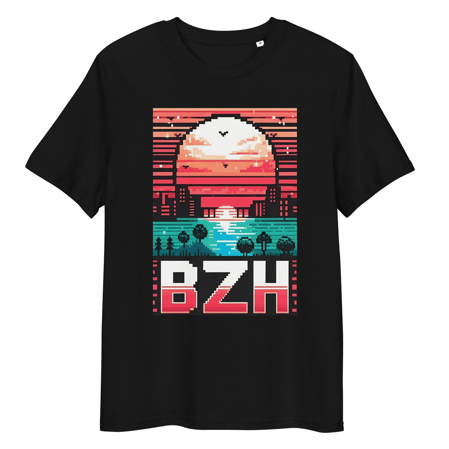 T-shirt BZH Soleil Futuriste - Autocollant BZH