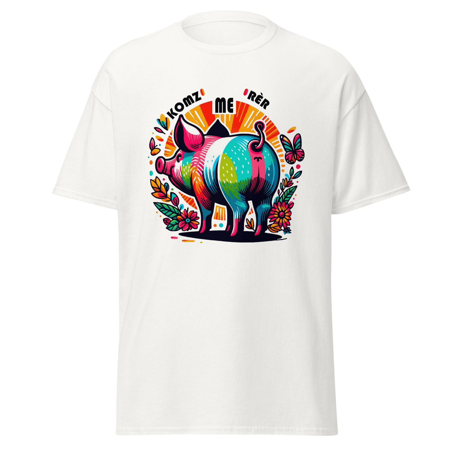 T-shirt Cochon Komz Me Rèr - Autocollant BZH