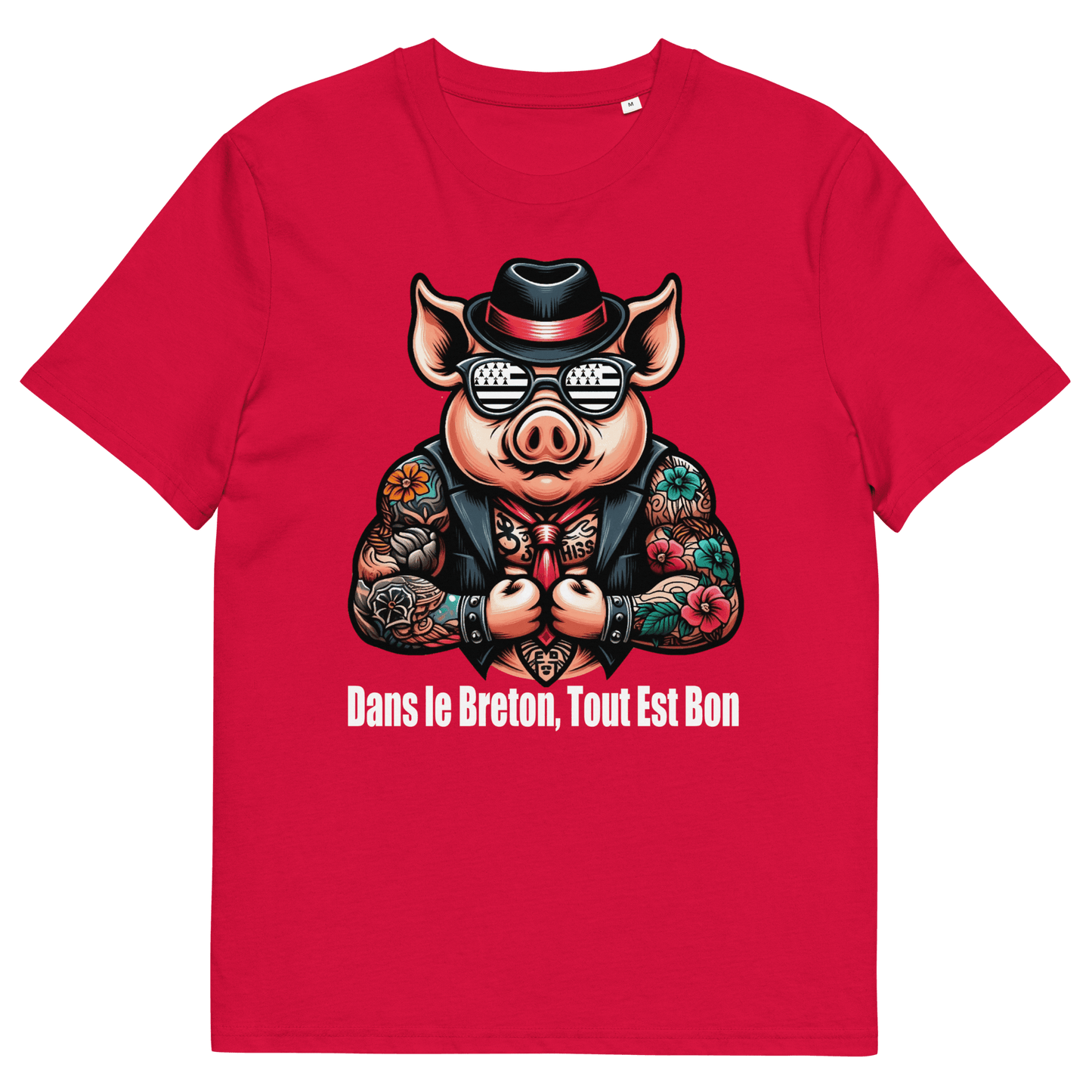 Tee-Shirt Cochon Breton Tout est Bon - Autocollant BZH