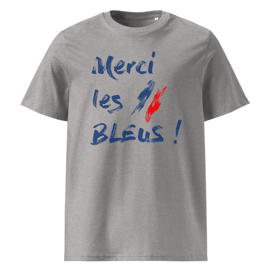 T-shirt Unisexe "Merci les Bleus" - 100% Coton Biologique