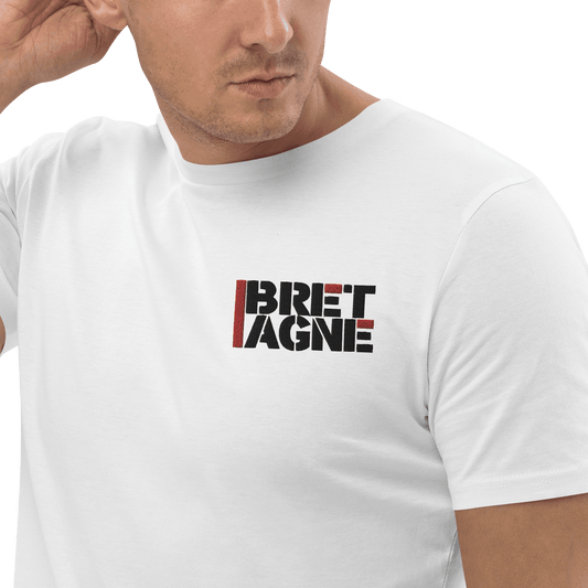 Tee-shirt Bio Brodé Bretagne - Autocollant BZH