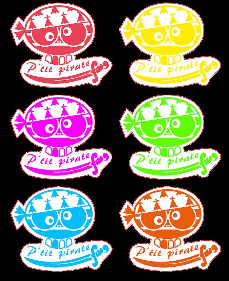 6 Autocollants P'tit Pirate Breton - Autocollant BZH