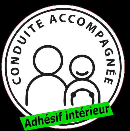 Autocollant Adhésif intérieur Conduite Accompagnée - Autocollant BZH