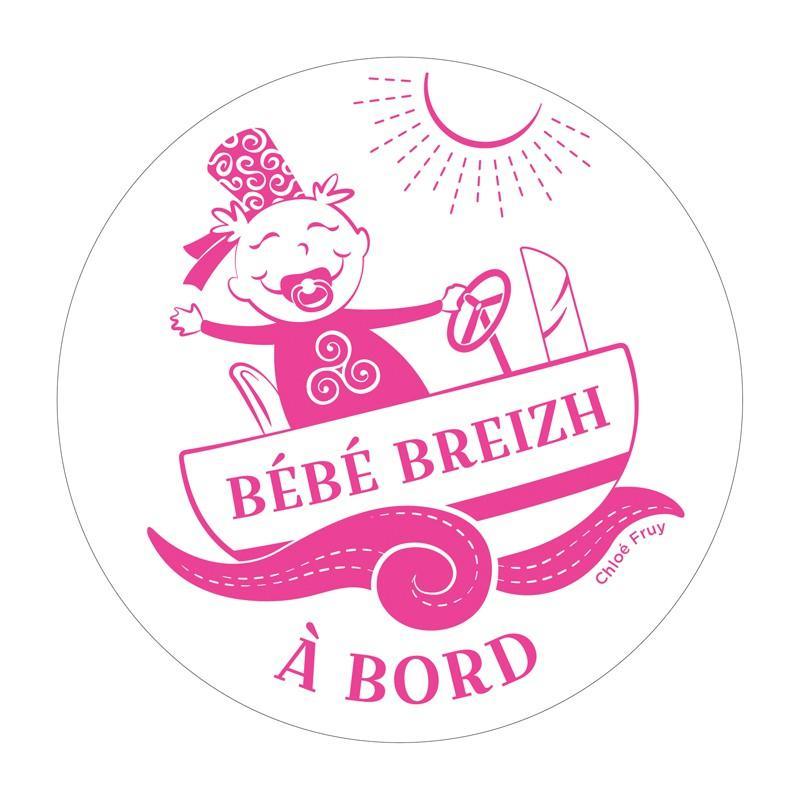 Autocollant Bébé Breizh Fille - Autocollant BZH