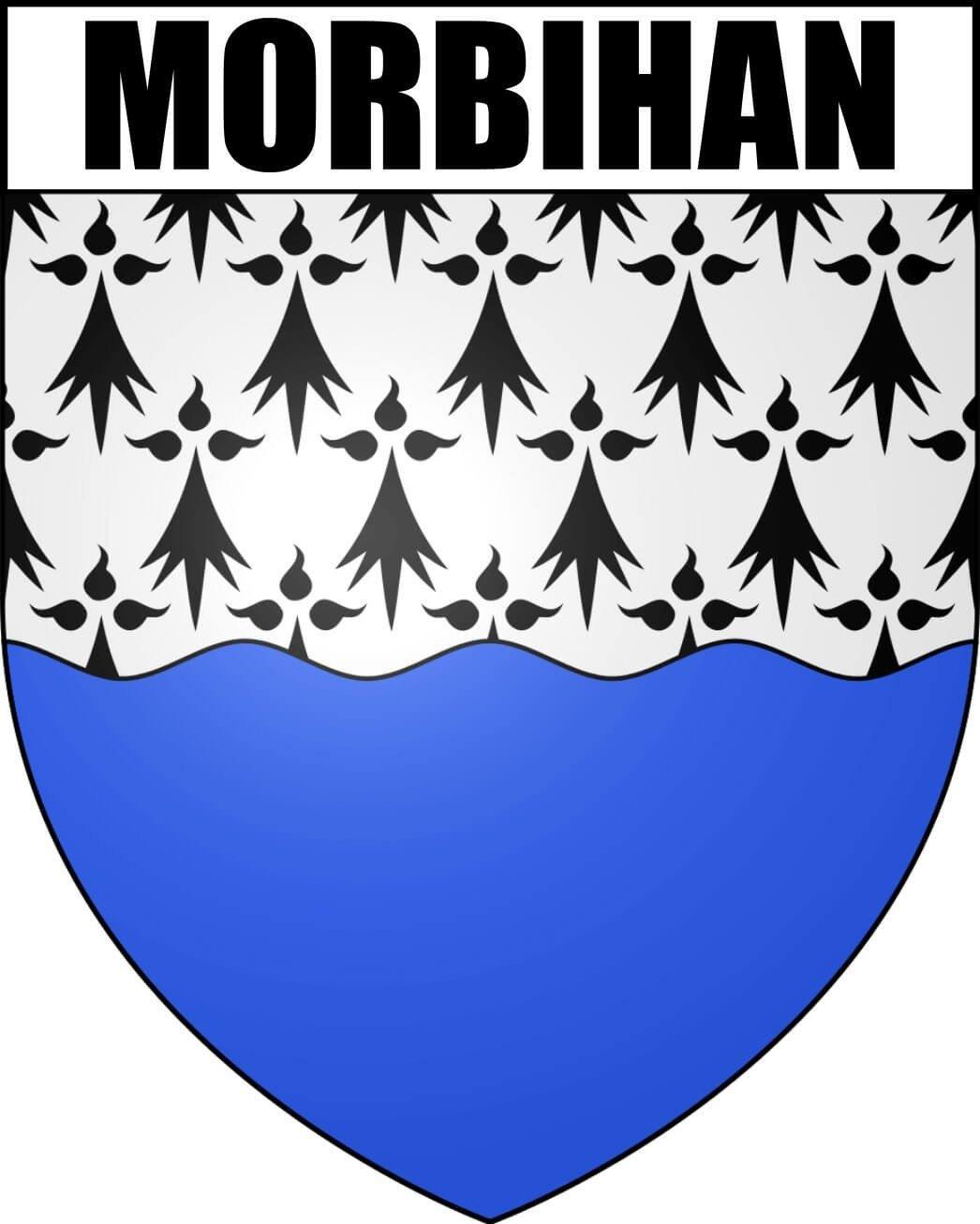 Autocollant Blason Département du Morbihan - Autocollant BZH