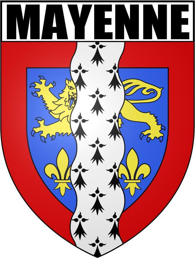 Autocollant Blason Mayenne - Autocollant BZH