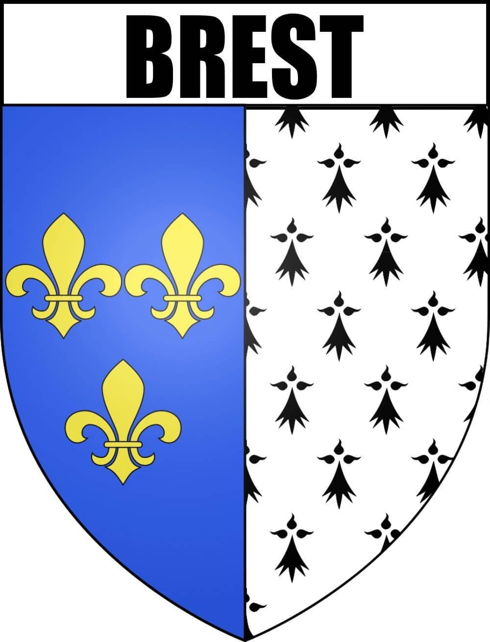 Autocollant Blason Ville de BREST - Autocollant BZH