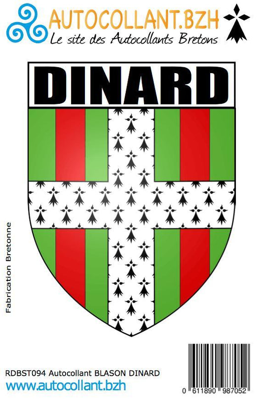Autocollant Blason Ville de DINARD - Autocollant BZH