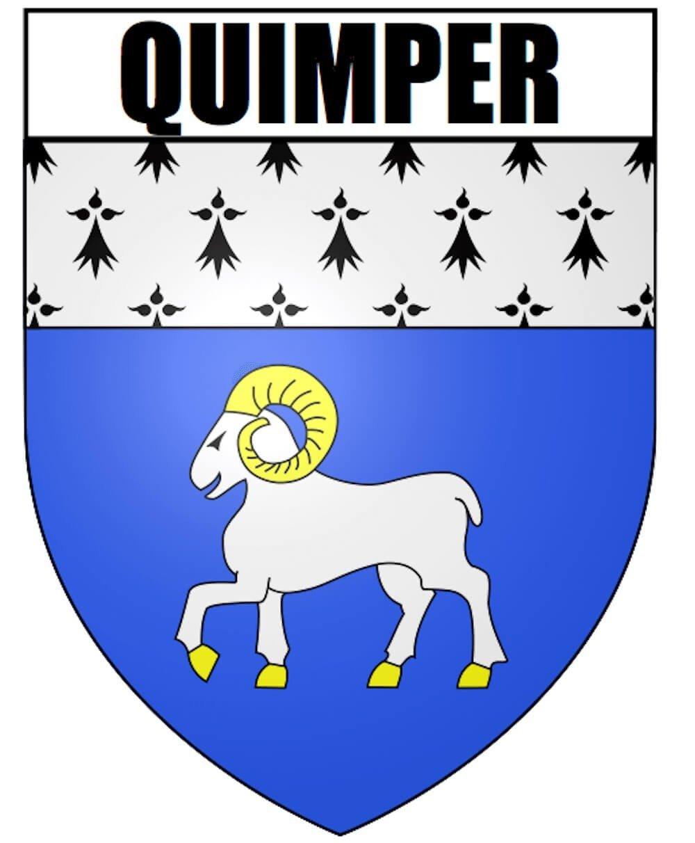 Autocollant Blason Ville de QUIMPER - Autocollant BZH