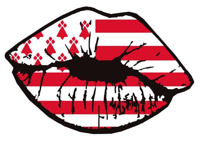 Autocollant Breizh Bisou - Autocollant BZH