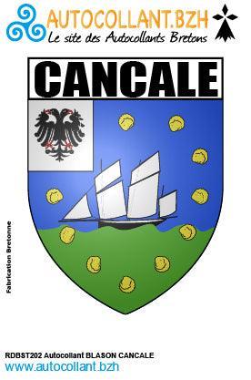 Autocollant Breton Blason Cancale - Autocollant BZH