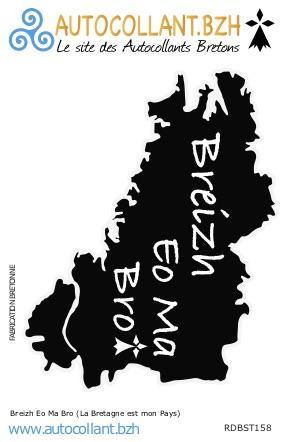 Autocollant Breton Breizh Eo Ma Bro - Autocollant BZH