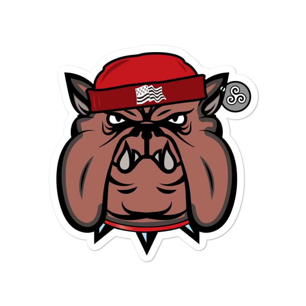 Autocollant Breton Bulldog Bad Boy - Autocollant BZH