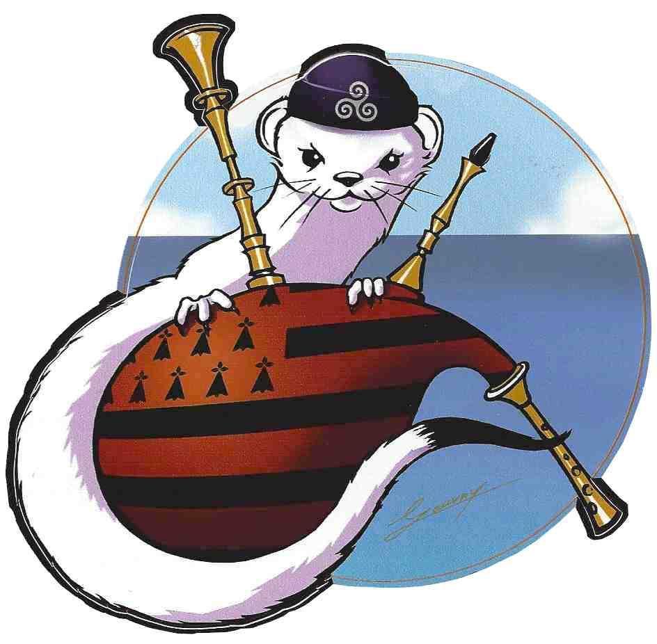 Autocollant Breton Hermine au Miki Marin - Autocollant BZH