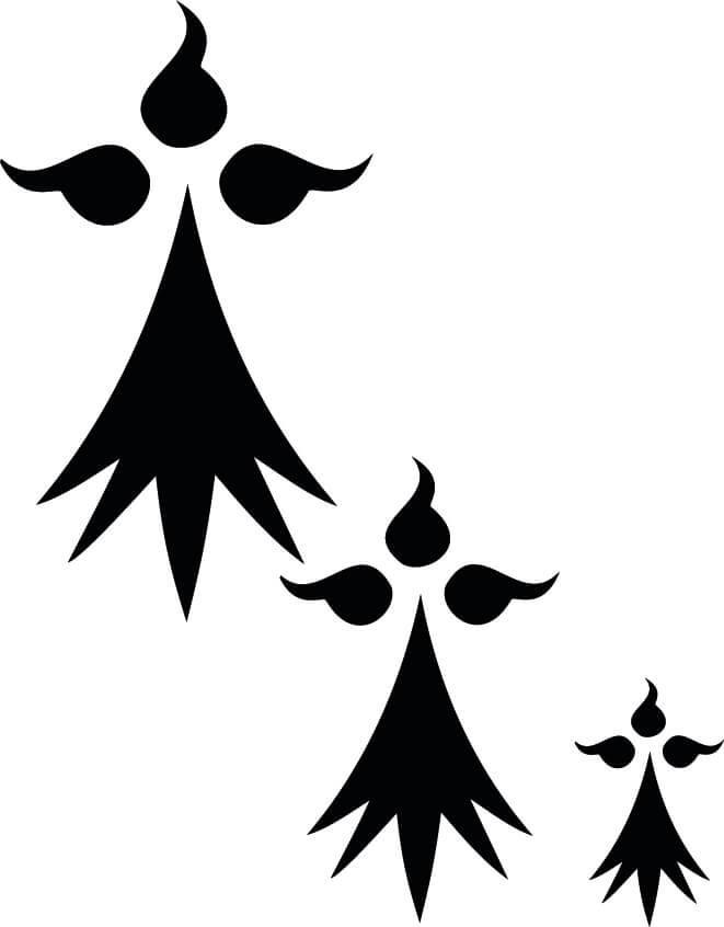 Autocollant Breton Hermine Noire - Autocollant BZH