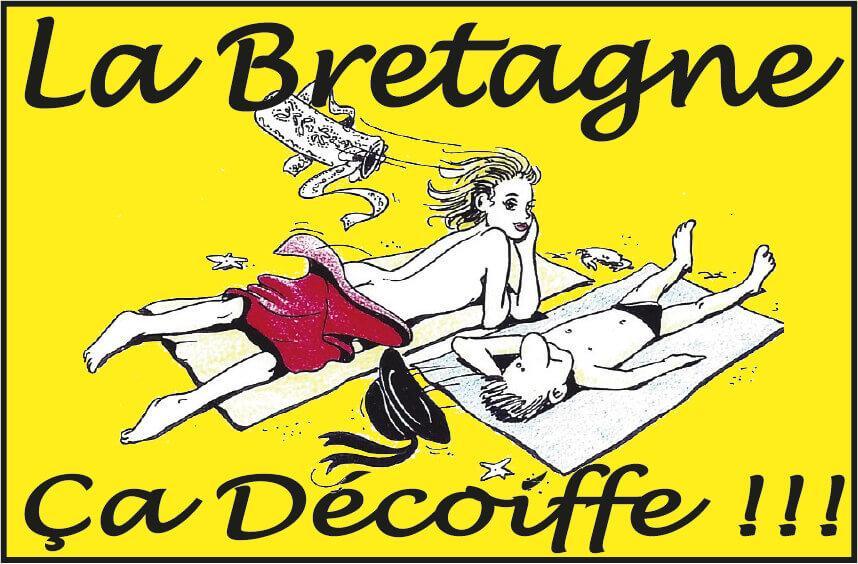 Autocollant Breton La Bretagne ça Décoiffe - Autocollant BZH