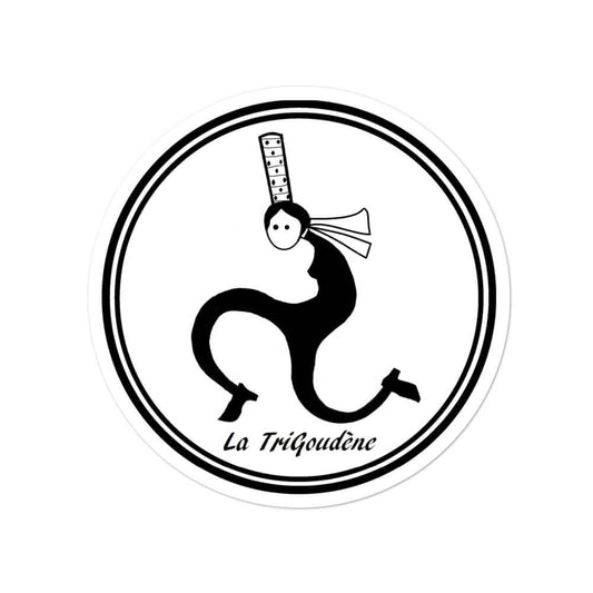 Autocollant Breton La TriGoudène en Noir & Blanc - Autocollant BZH