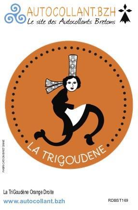 Autocollant Breton La TriGoudène Orange Droite - Autocollant BZH